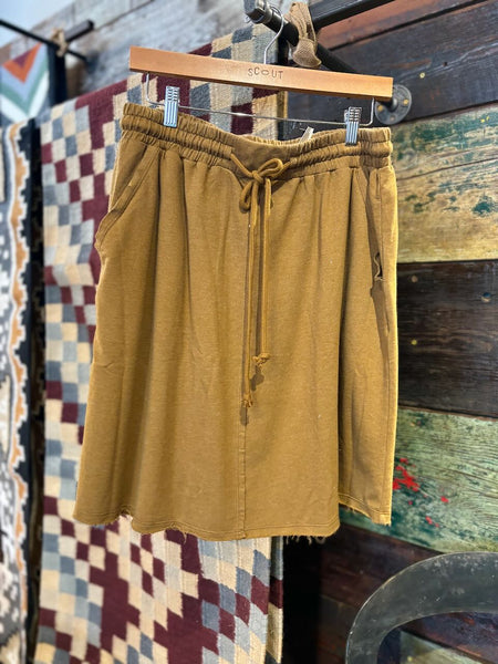 Betsy Olive Green Skirt