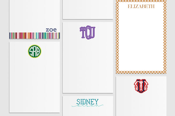 Custom Monogram Notepad