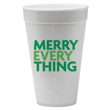 Merry Everything Styrofoam Cups